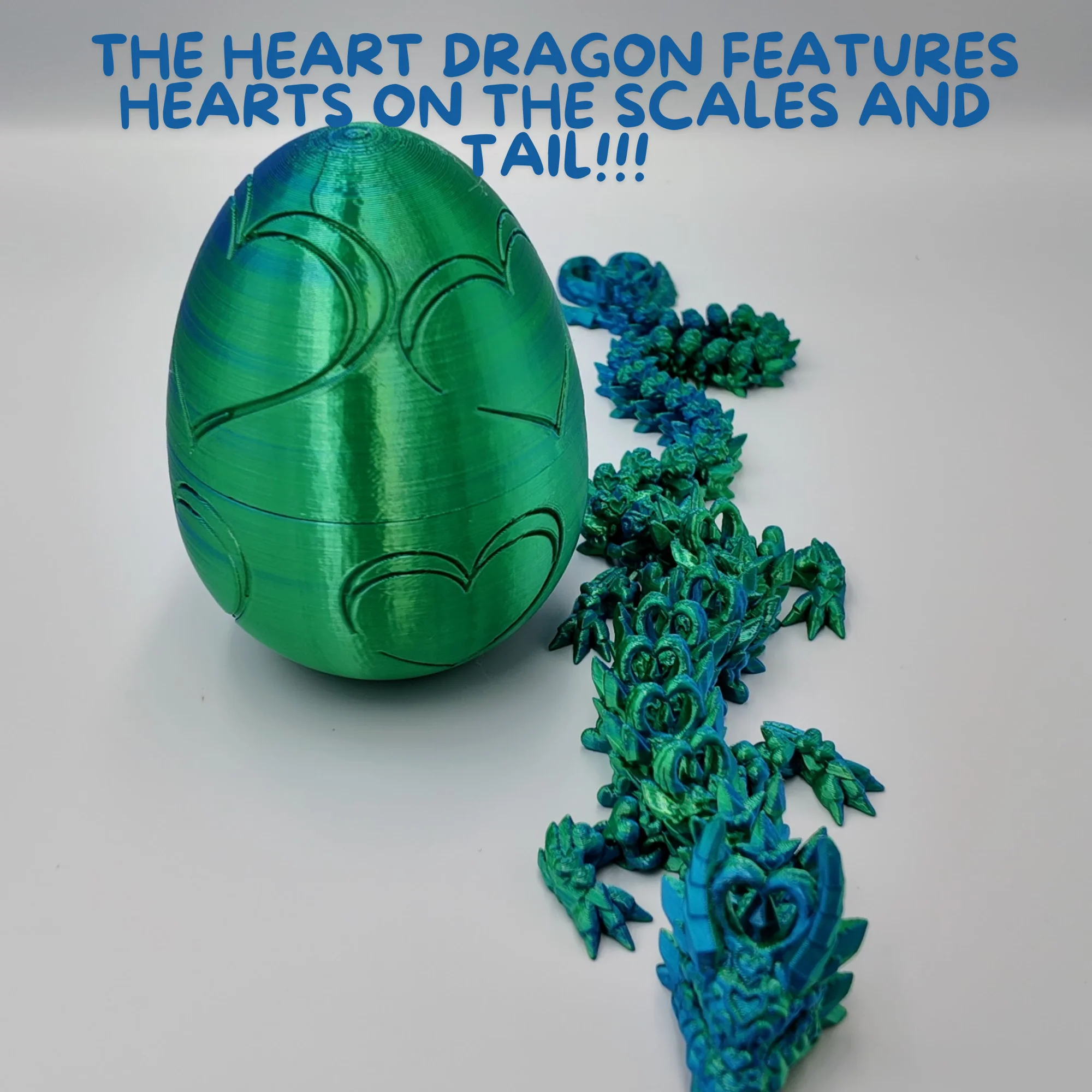 Heart Dragon Egg - 17" Dragons Articulating Joints - Mushroom Themed - Image 15