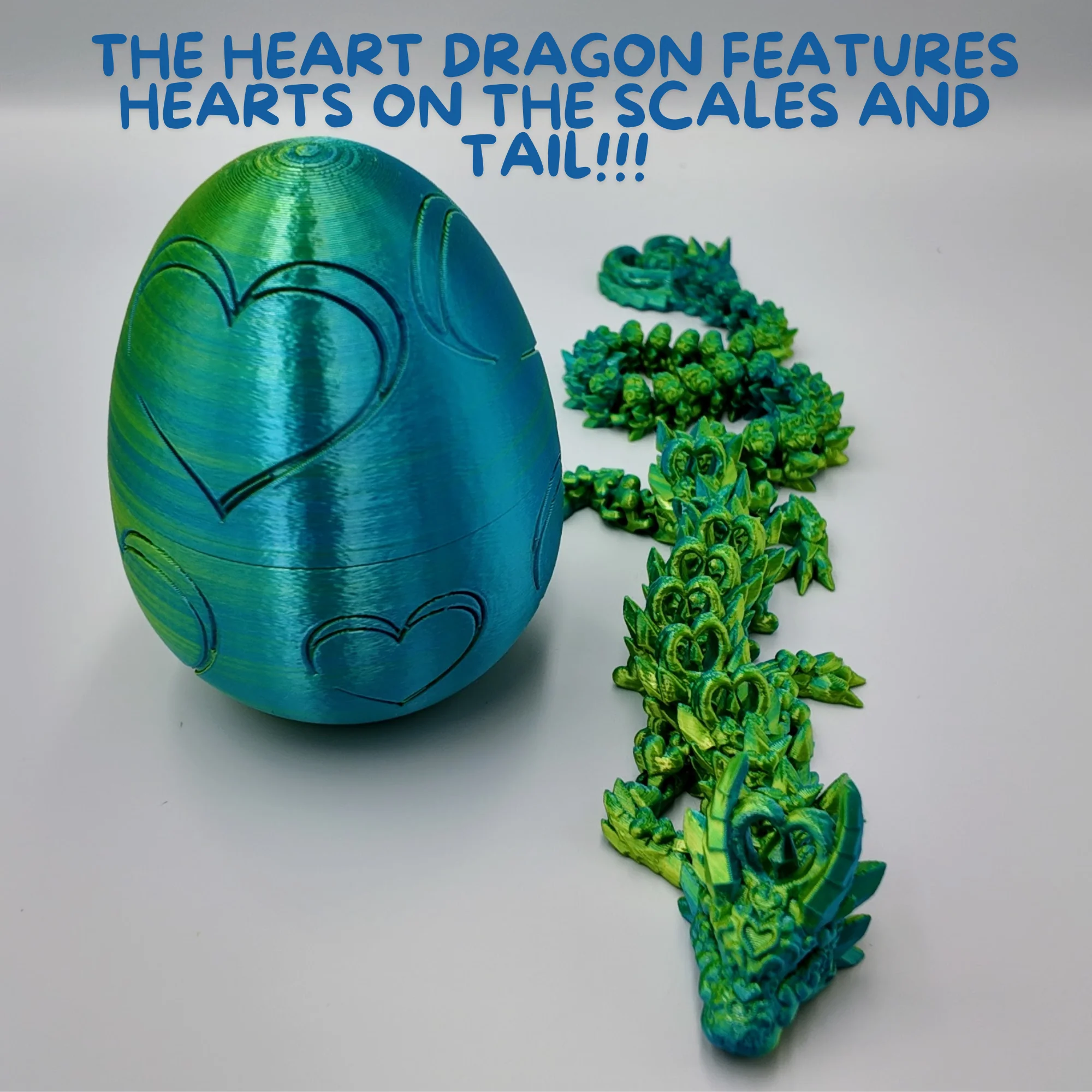 Heart Dragon Egg - 17" Dragons Articulating Joints - Mushroom Themed - Image 16