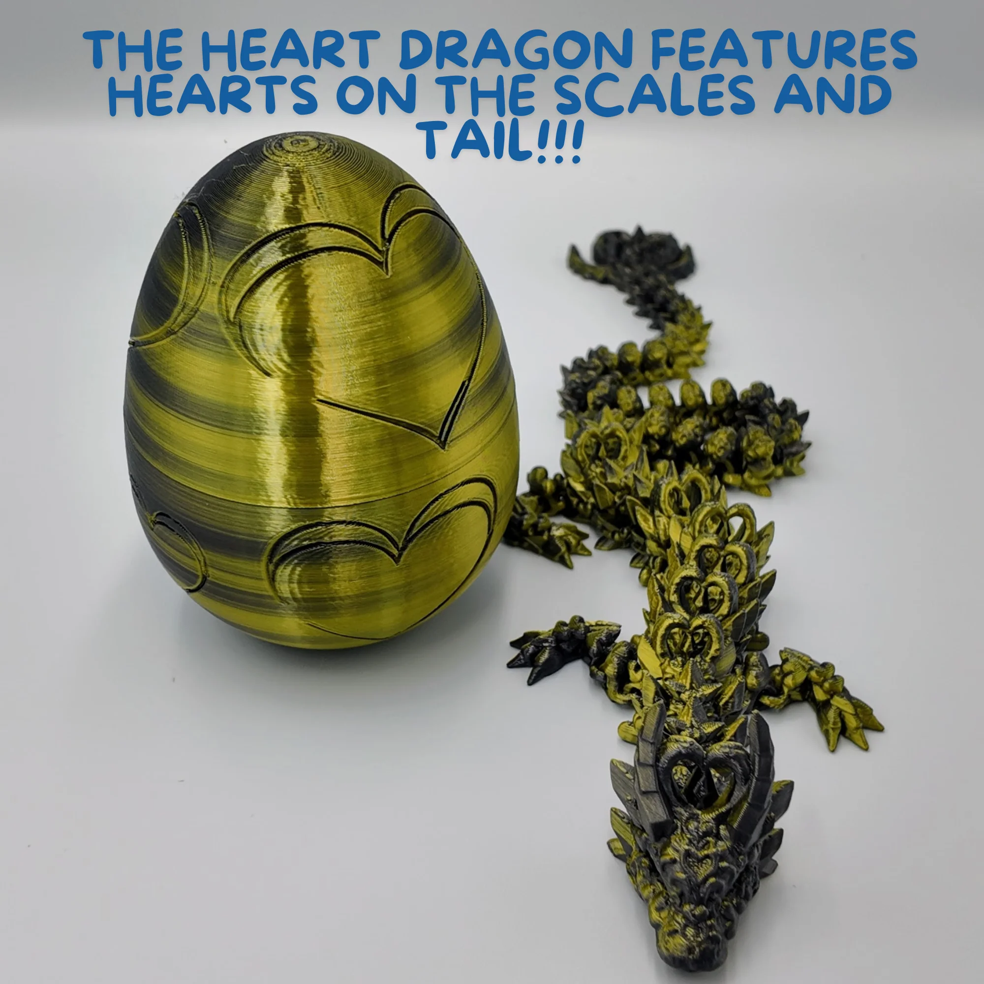 Heart Dragon Egg - 17" Dragons Articulating Joints - Mushroom Themed - Image 17