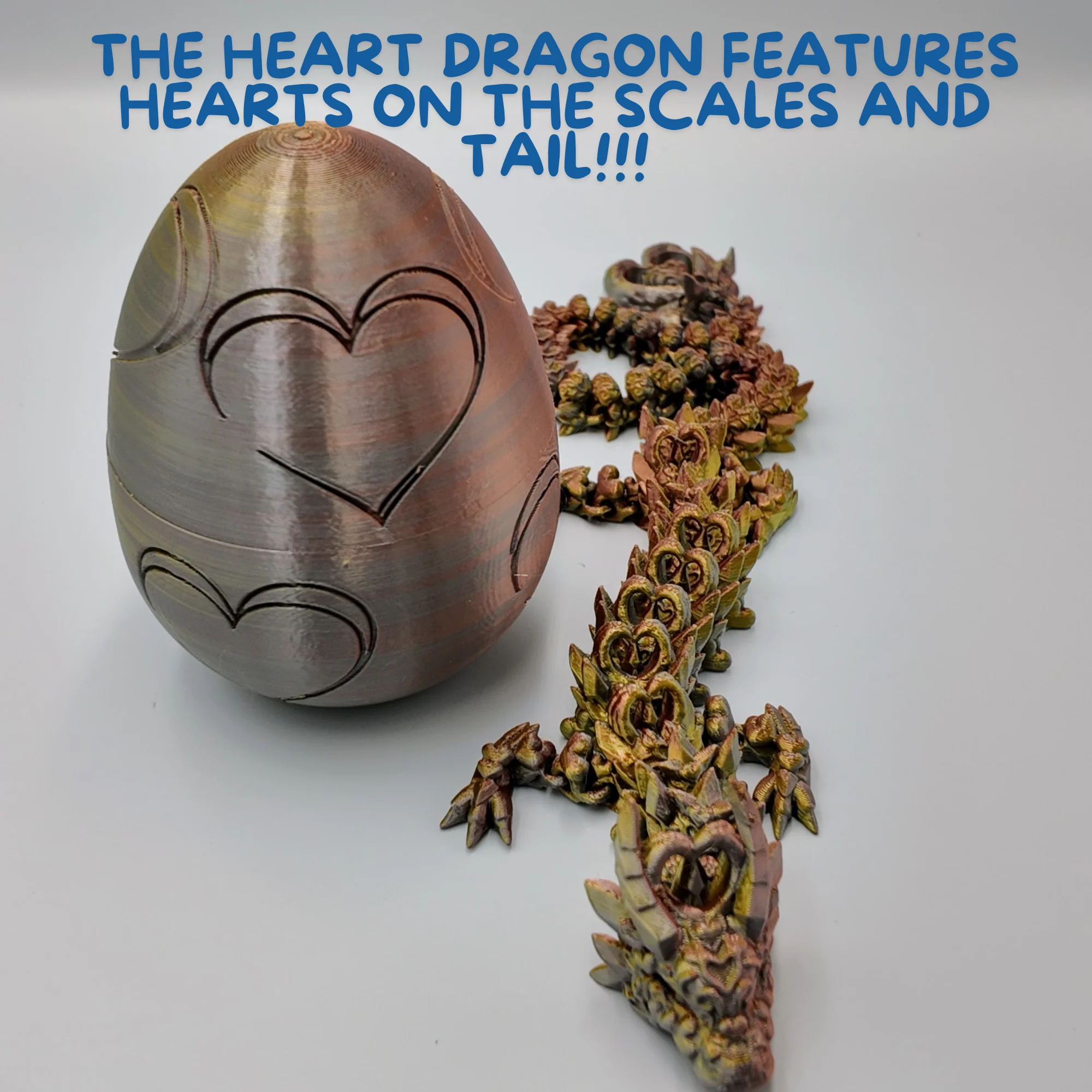 Heart Dragon Egg - 17" Dragons Articulating Joints - Mushroom Themed - Image 18