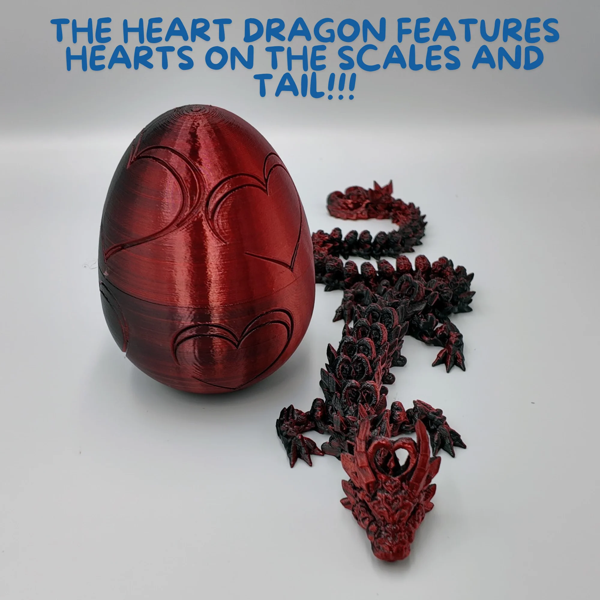 Heart Dragon Egg - 17" Dragons Articulating Joints - Mushroom Themed - Image 19