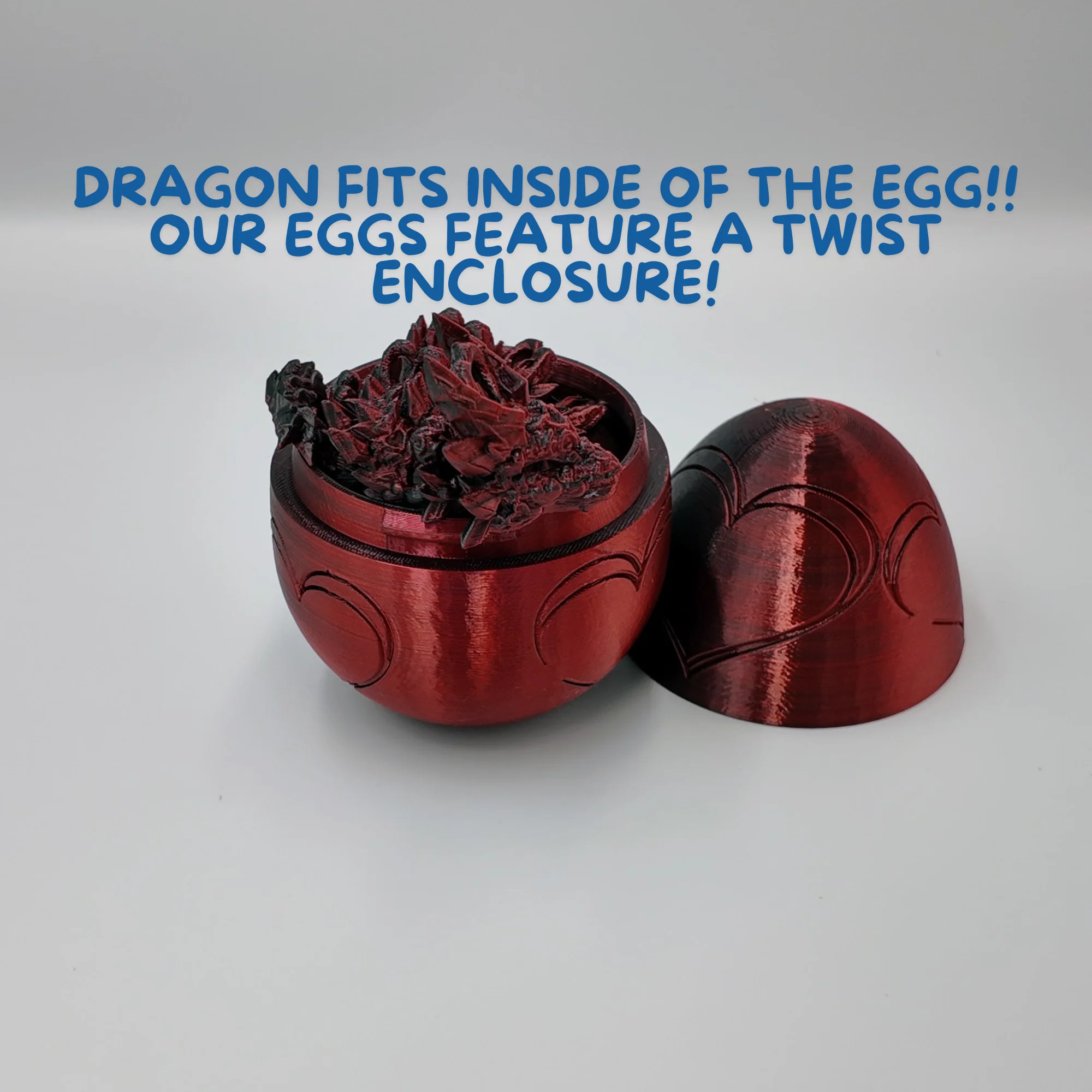 Heart Dragon Egg - 17" Dragons Articulating Joints - Mushroom Themed - Image 25