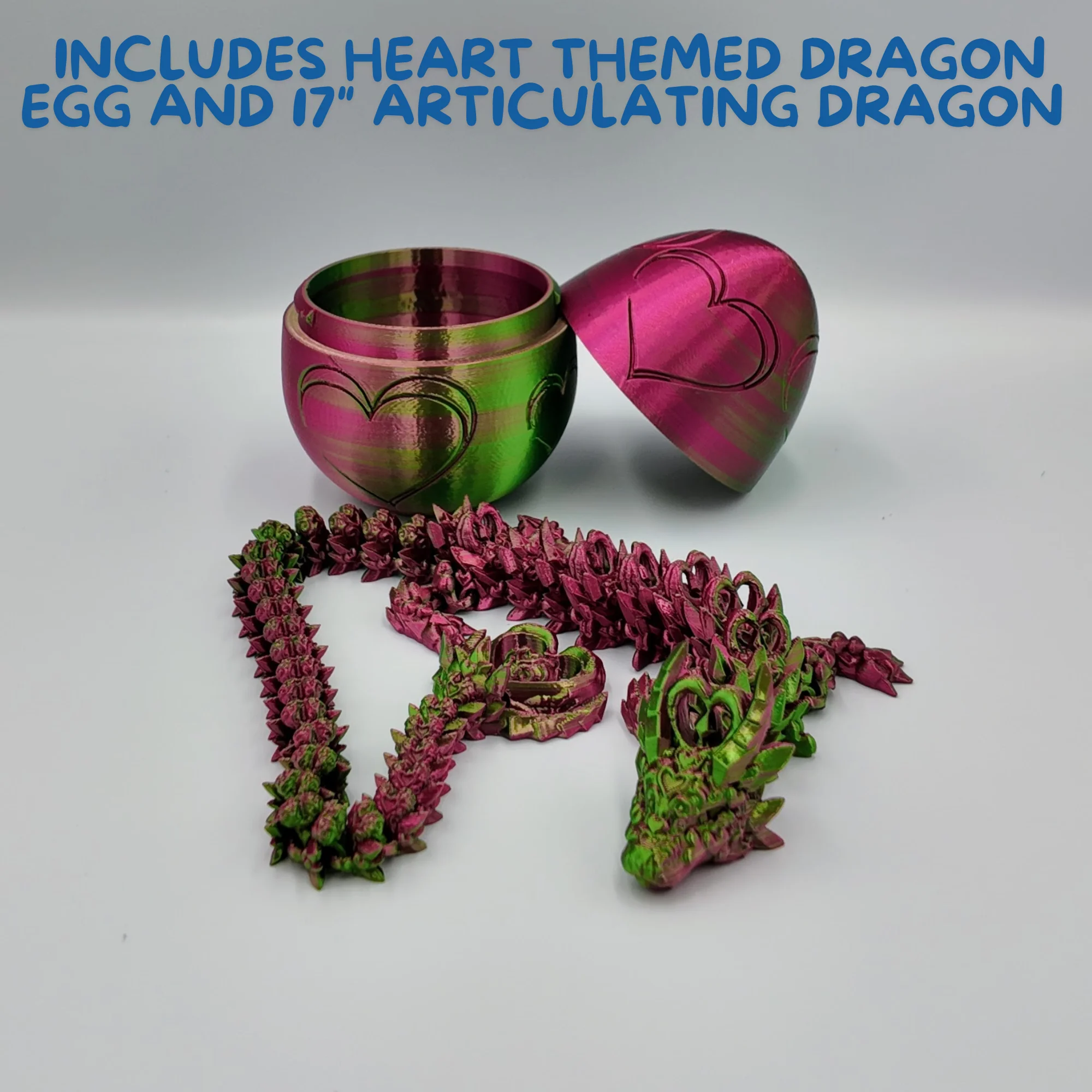 Heart Dragon Egg - 17" Dragons Articulating Joints - Mushroom Themed - Image 49