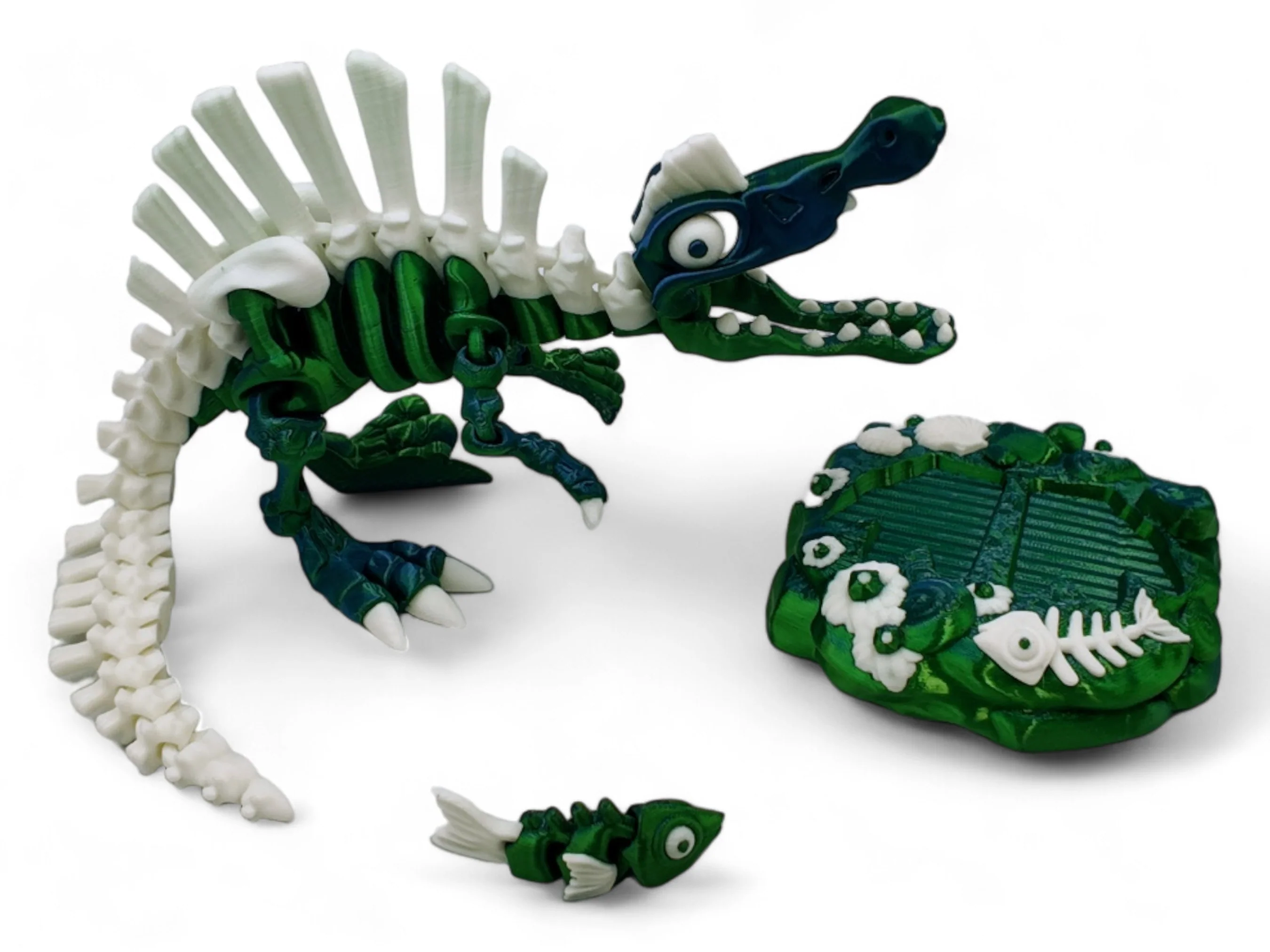 Spinosaurus Dinosaur Fidget Toy - Includes Prehistoric Stand and Fish - Image 12