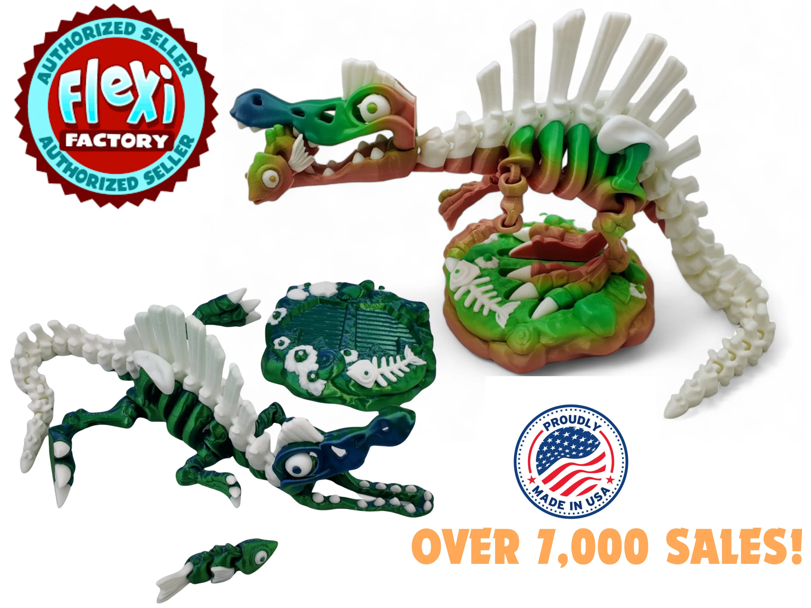Spinosaurus Dinosaur Fidget Toy - Includes Prehistoric Stand and Fish - Image 14