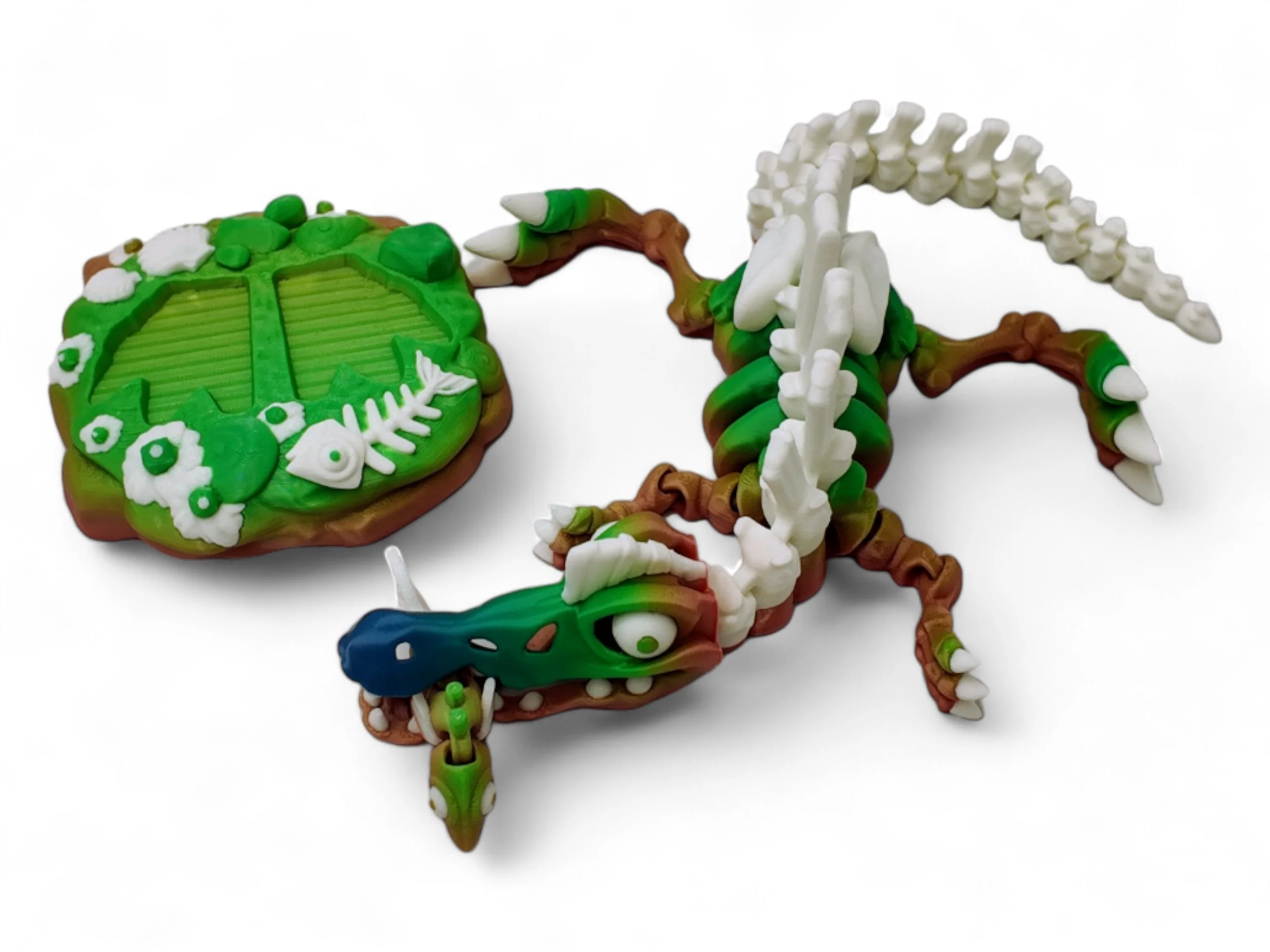 Spinosaurus Dinosaur Fidget Toy - Includes Prehistoric Stand and Fish - Image 4