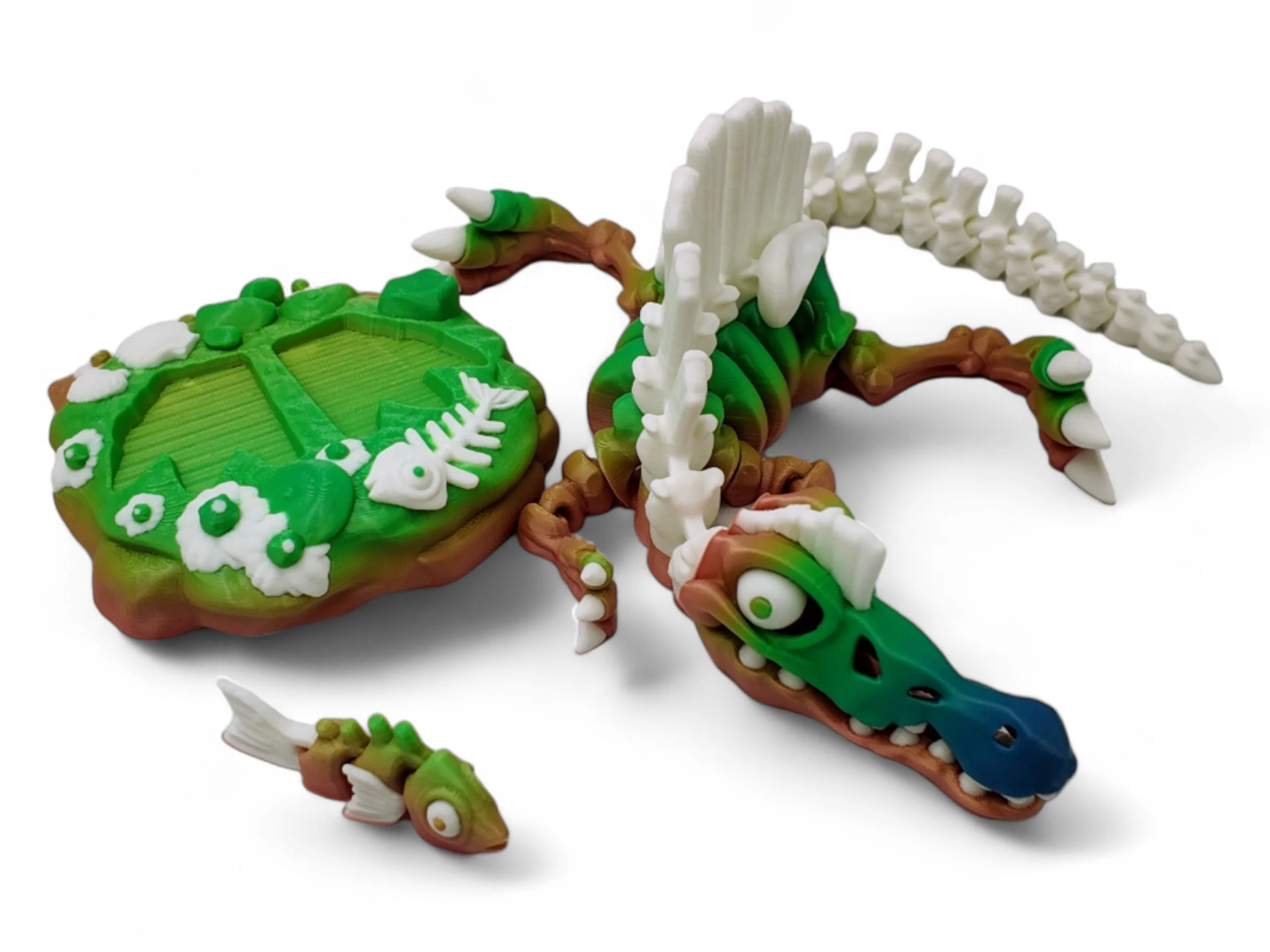 Spinosaurus Dinosaur Fidget Toy - Includes Prehistoric Stand and Fish - Image 6