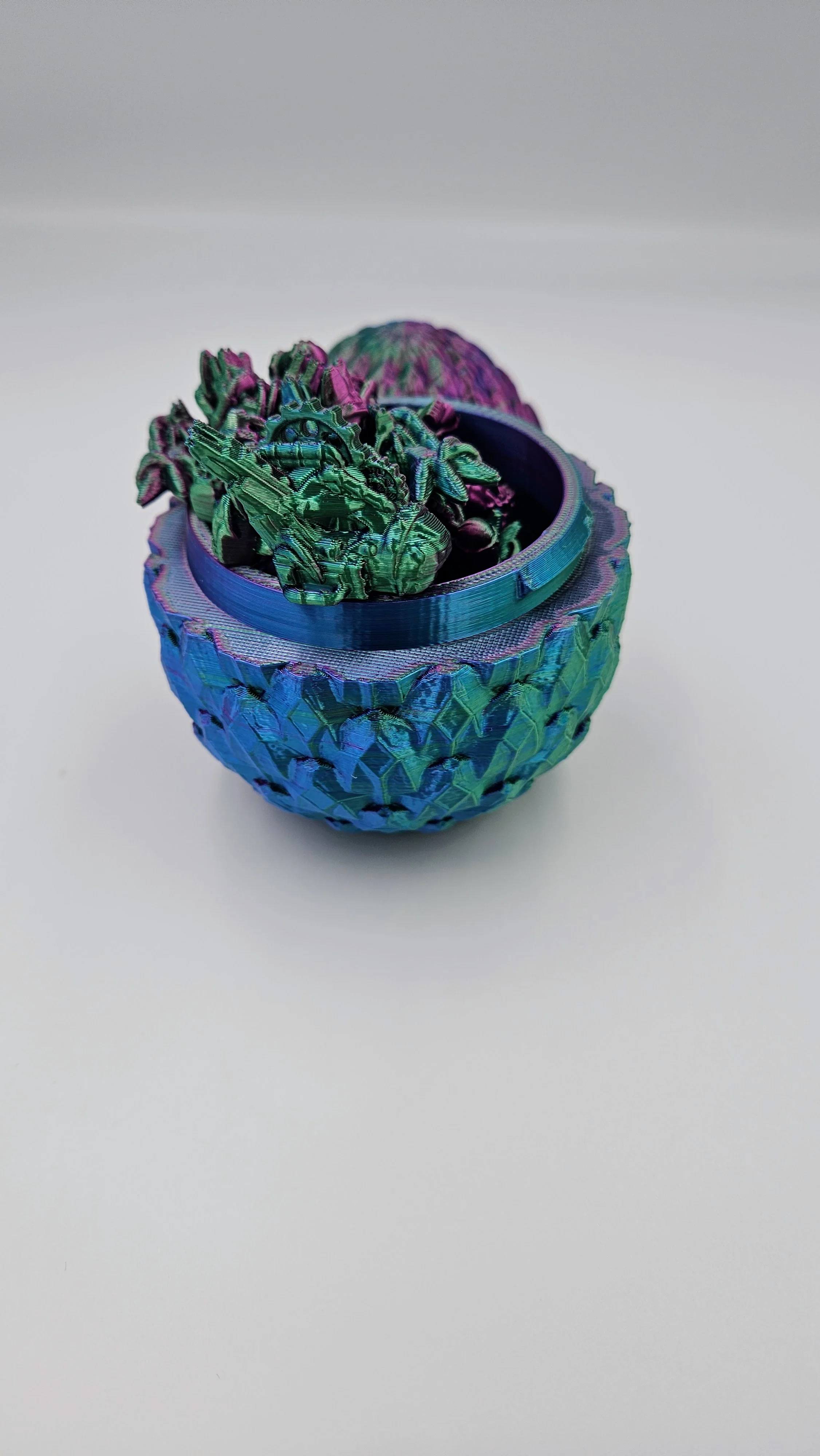 Steampunk Themed Dragon Egg - 14" Articulating Dragon - Image 6