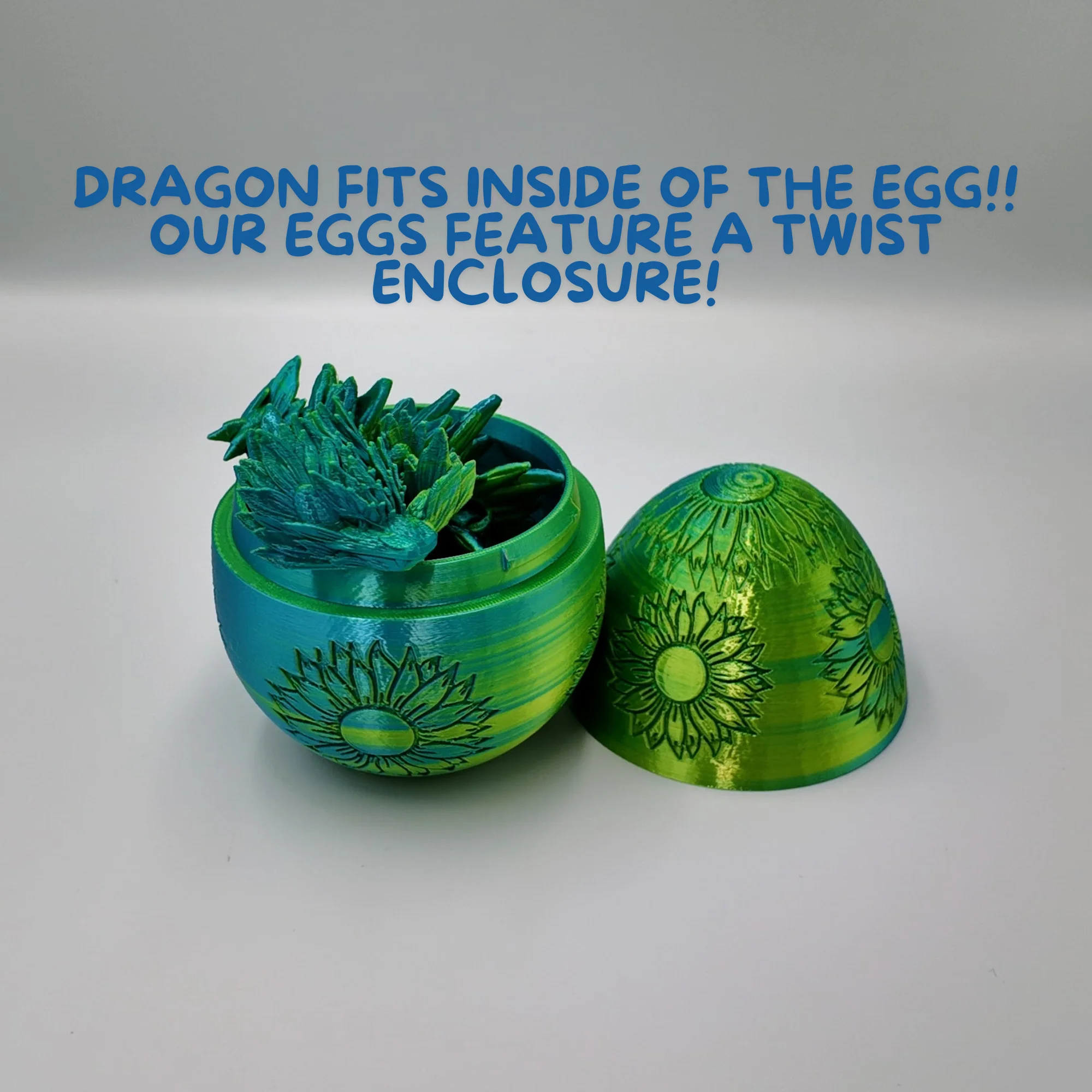 Sunflower Dragon Egg - 12.5" Dragons Articulating Joints - Sunflower Themed - Image 26