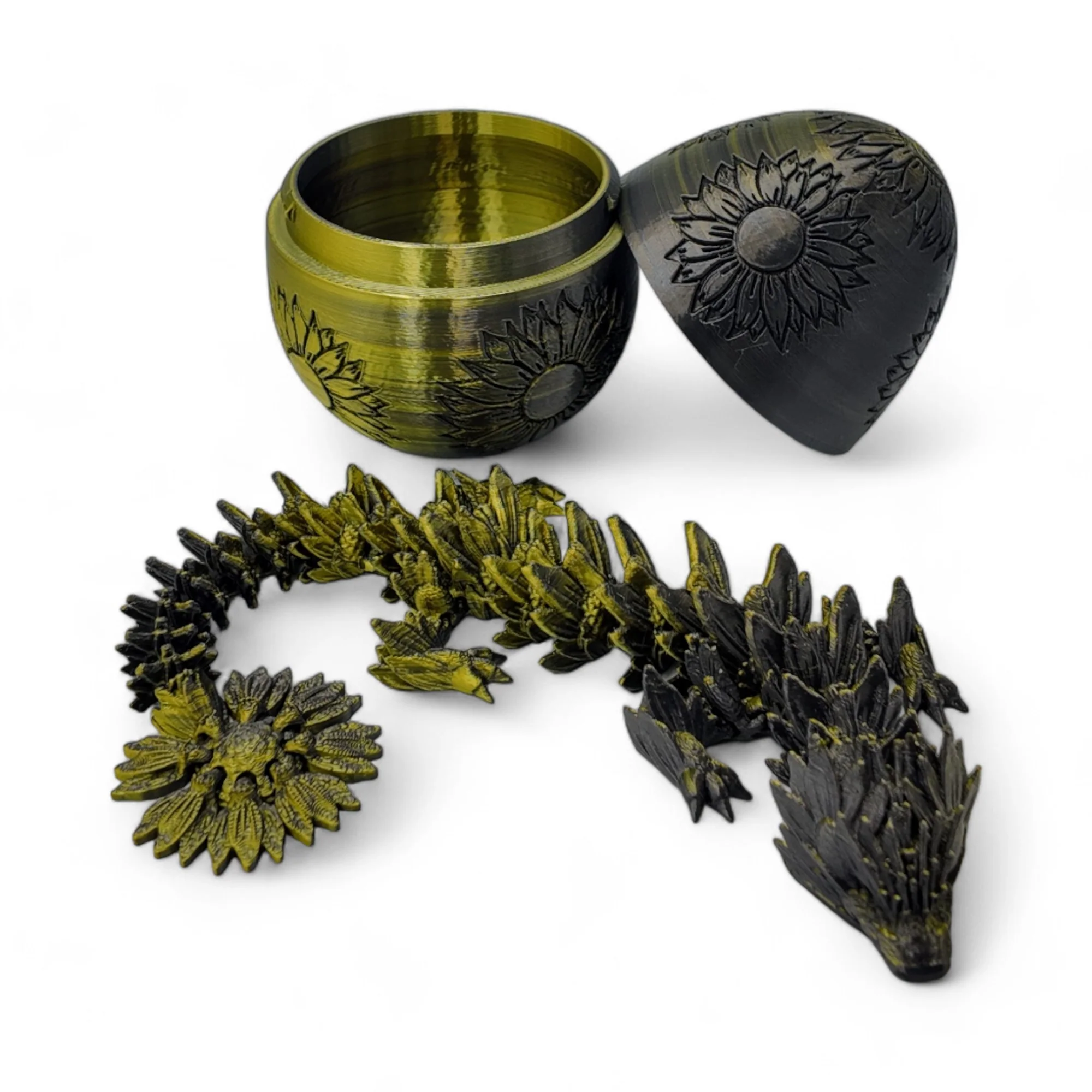 Sunflower Dragon Egg - 12.5" Dragons Articulating Joints - Sunflower Themed - Image 32