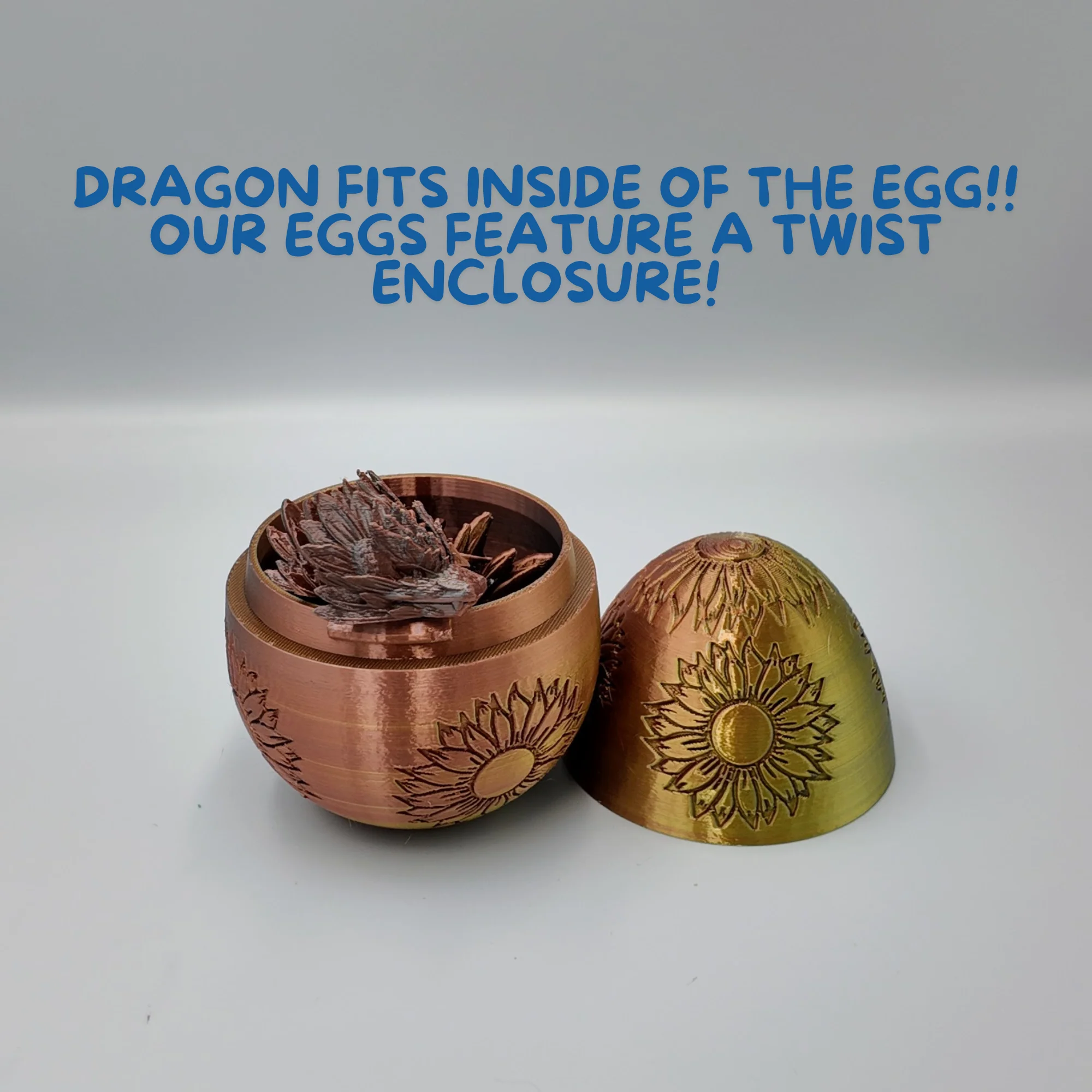 Sunflower Dragon Egg - 12.5" Dragons Articulating Joints - Sunflower Themed - Image 39