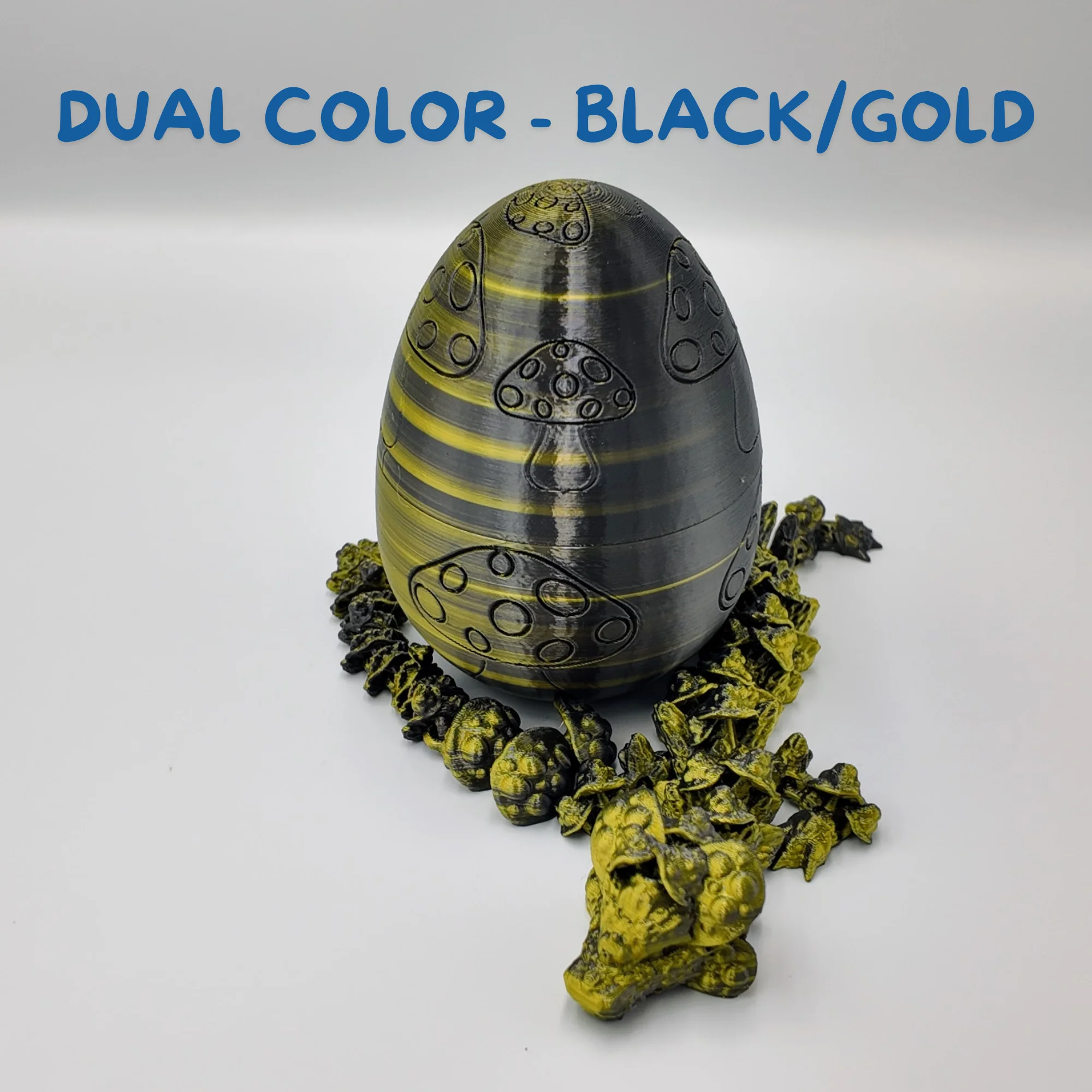 Mushroom Dragon Egg - 16" Dragons Articulating Joints - Mushroom Themed - Image 10