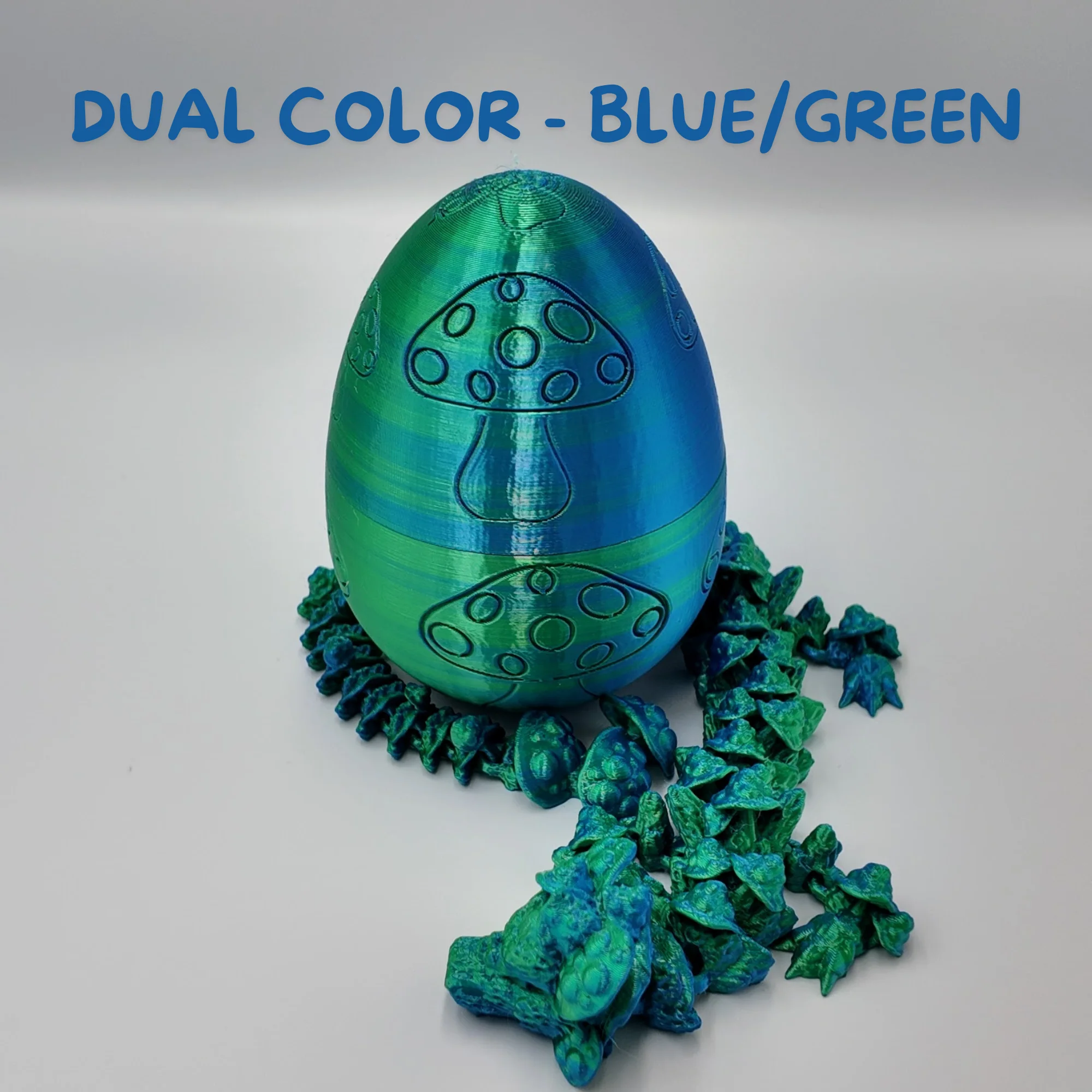 Mushroom Dragon Egg - 16" Dragons Articulating Joints - Mushroom Themed - Image 11