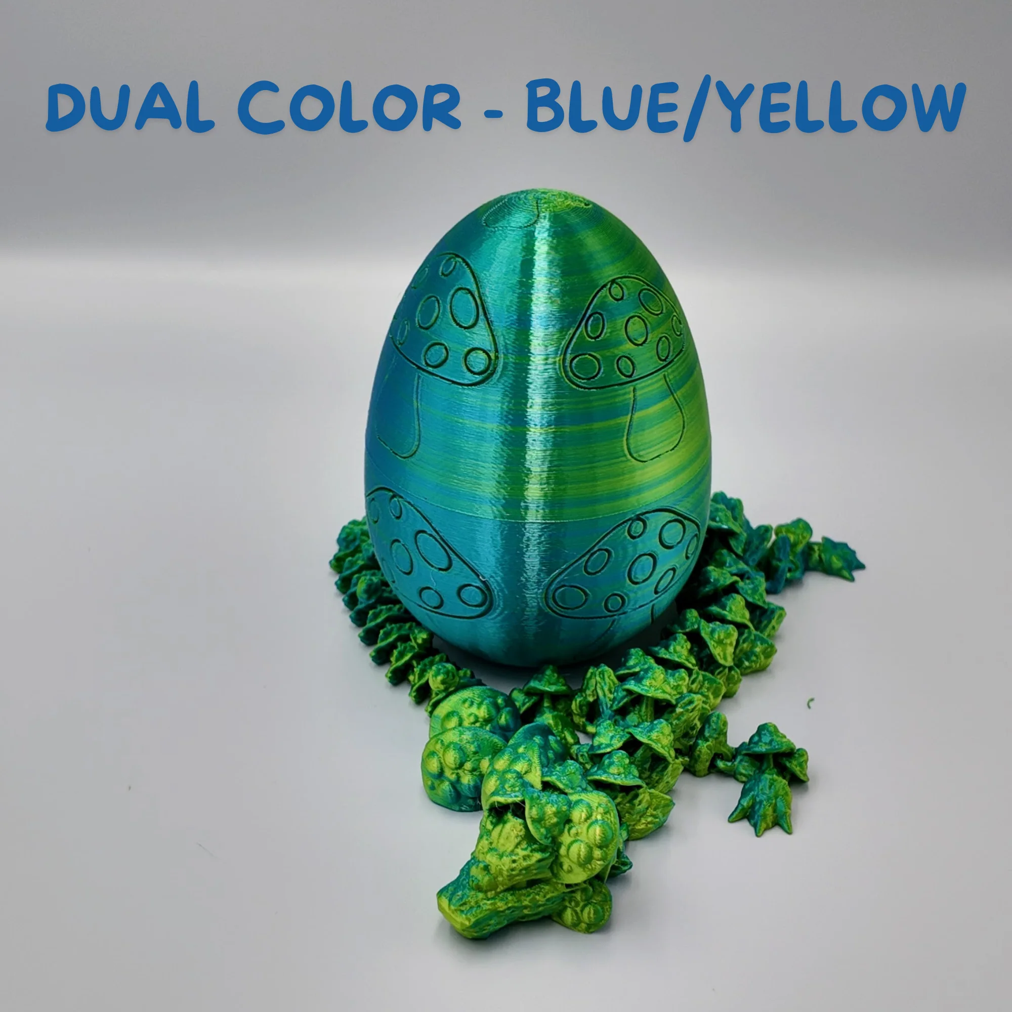 Mushroom Dragon Egg - 16" Dragons Articulating Joints - Mushroom Themed - Image 12