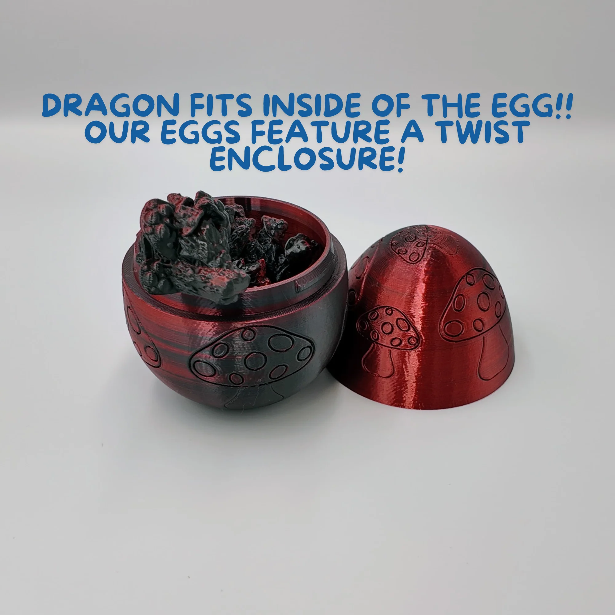 Mushroom Dragon Egg - 16" Dragons Articulating Joints - Mushroom Themed - Image 25