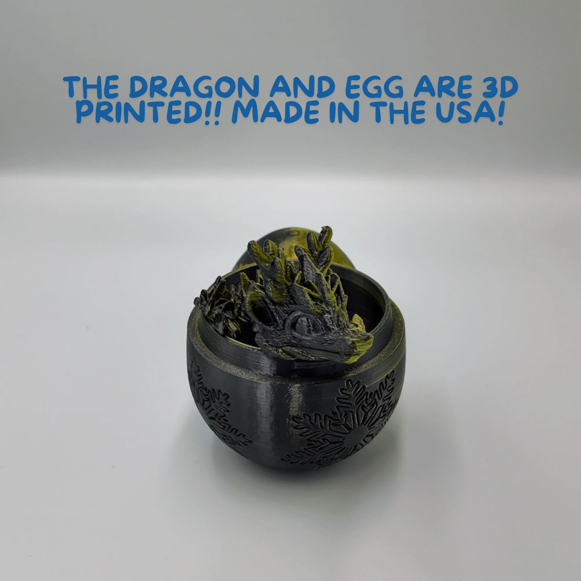 Winter Dragon Egg - 11" Dragons Articulating Joints - Snowflake Themed - Image 13