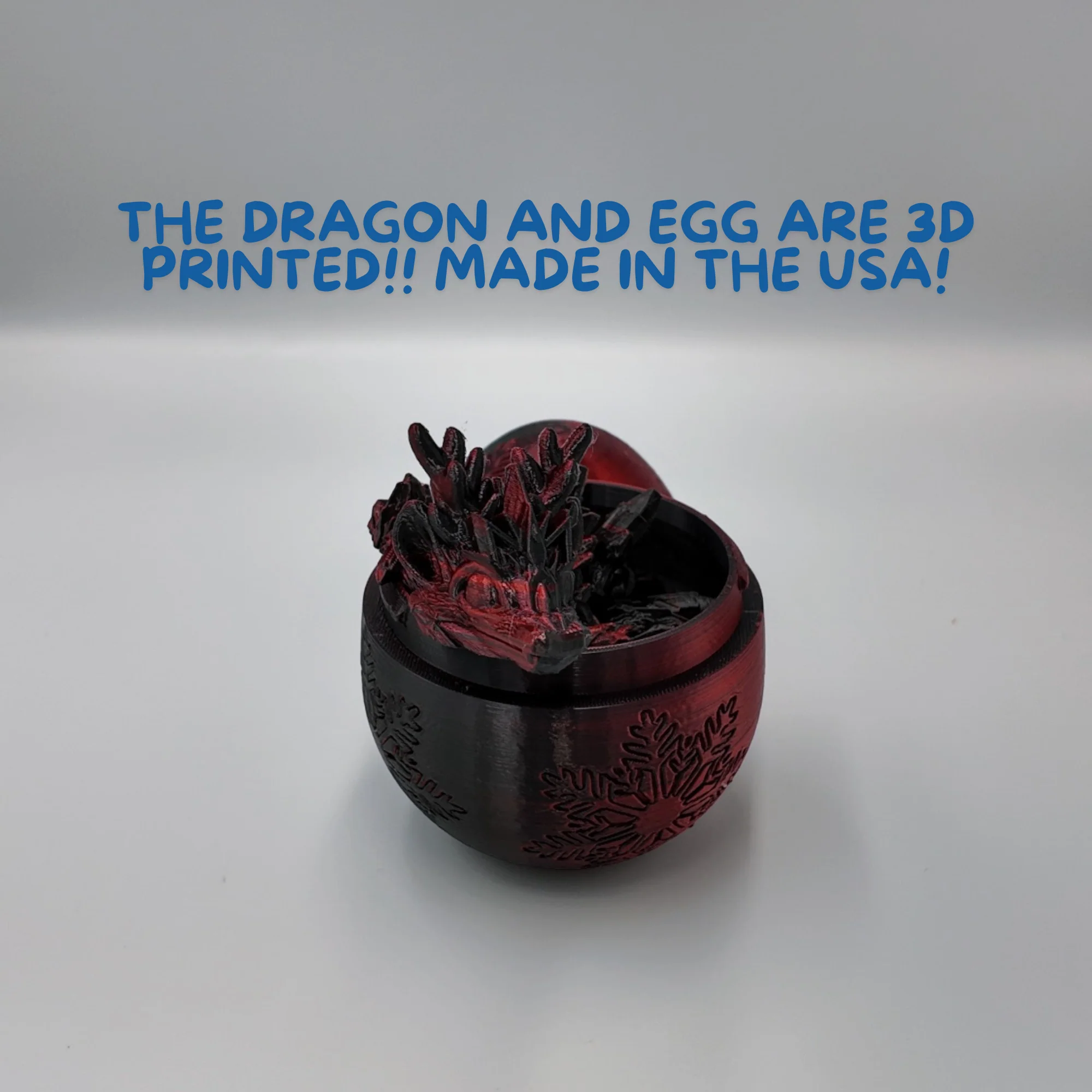 Winter Dragon Egg - 11" Dragons Articulating Joints - Snowflake Themed - Image 37