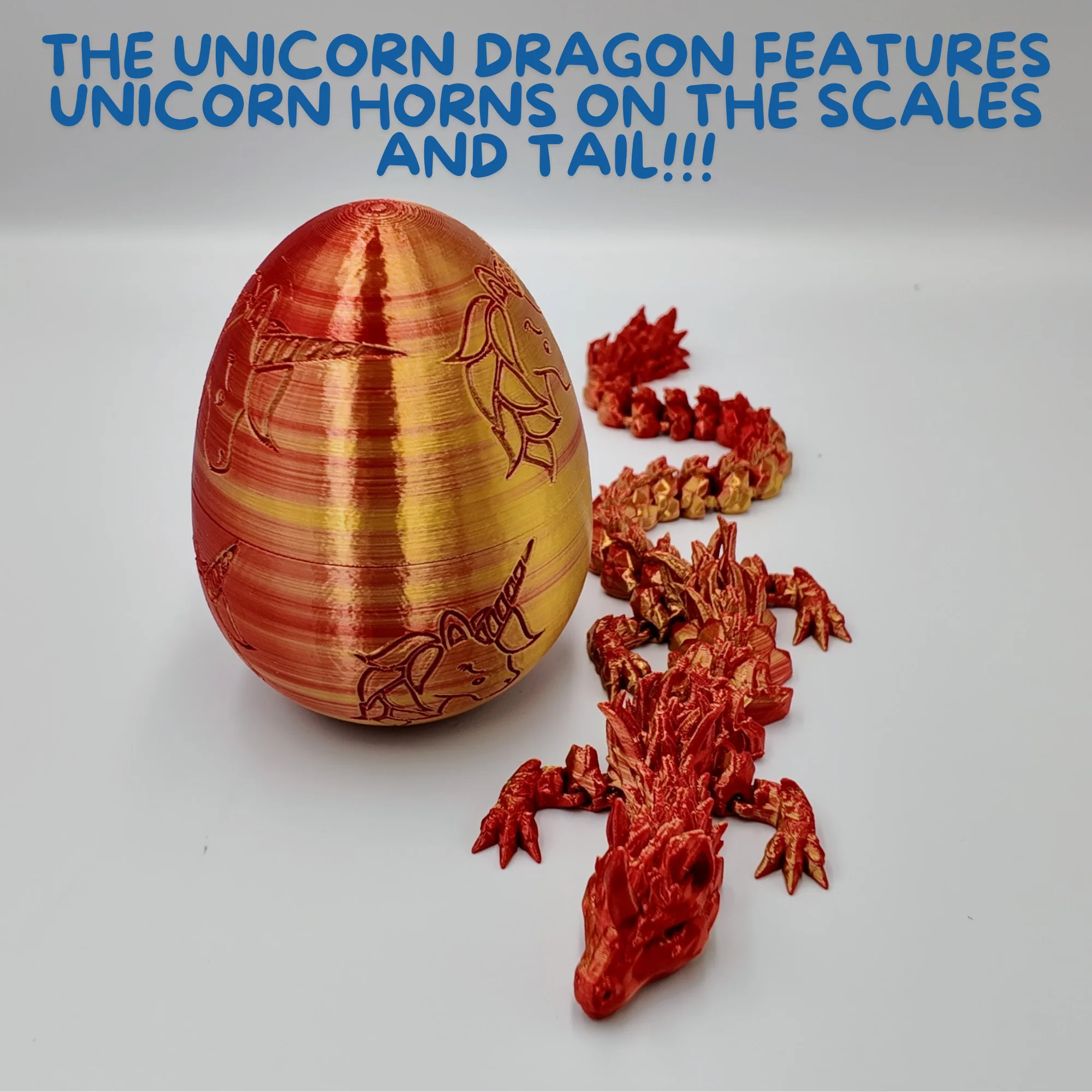 Unicorn Dragon Egg - 14.5" Dragons Articulating Joints - Unicorn Themed - Image 14