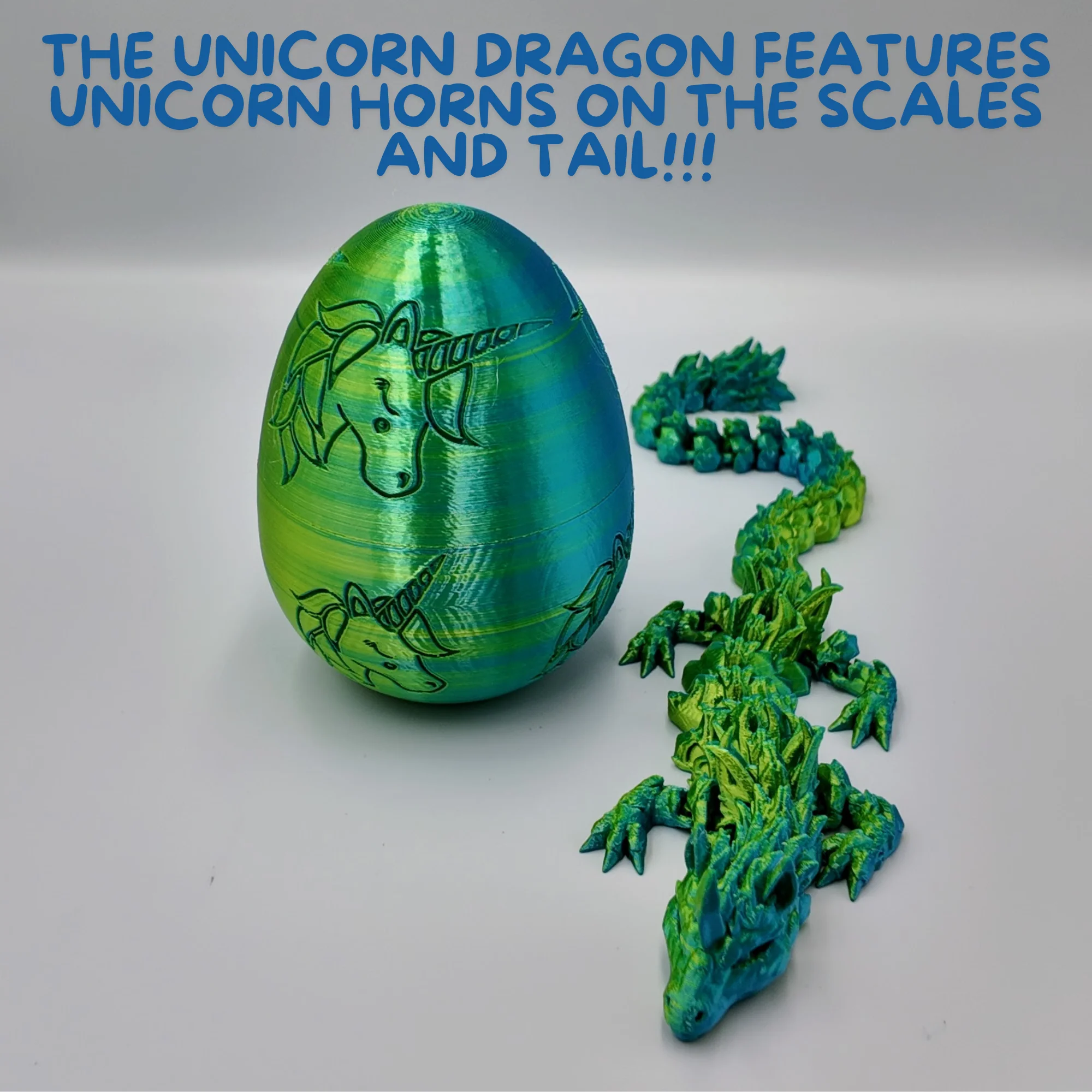 Unicorn Dragon Egg - 14.5" Dragons Articulating Joints - Unicorn Themed - Image 15