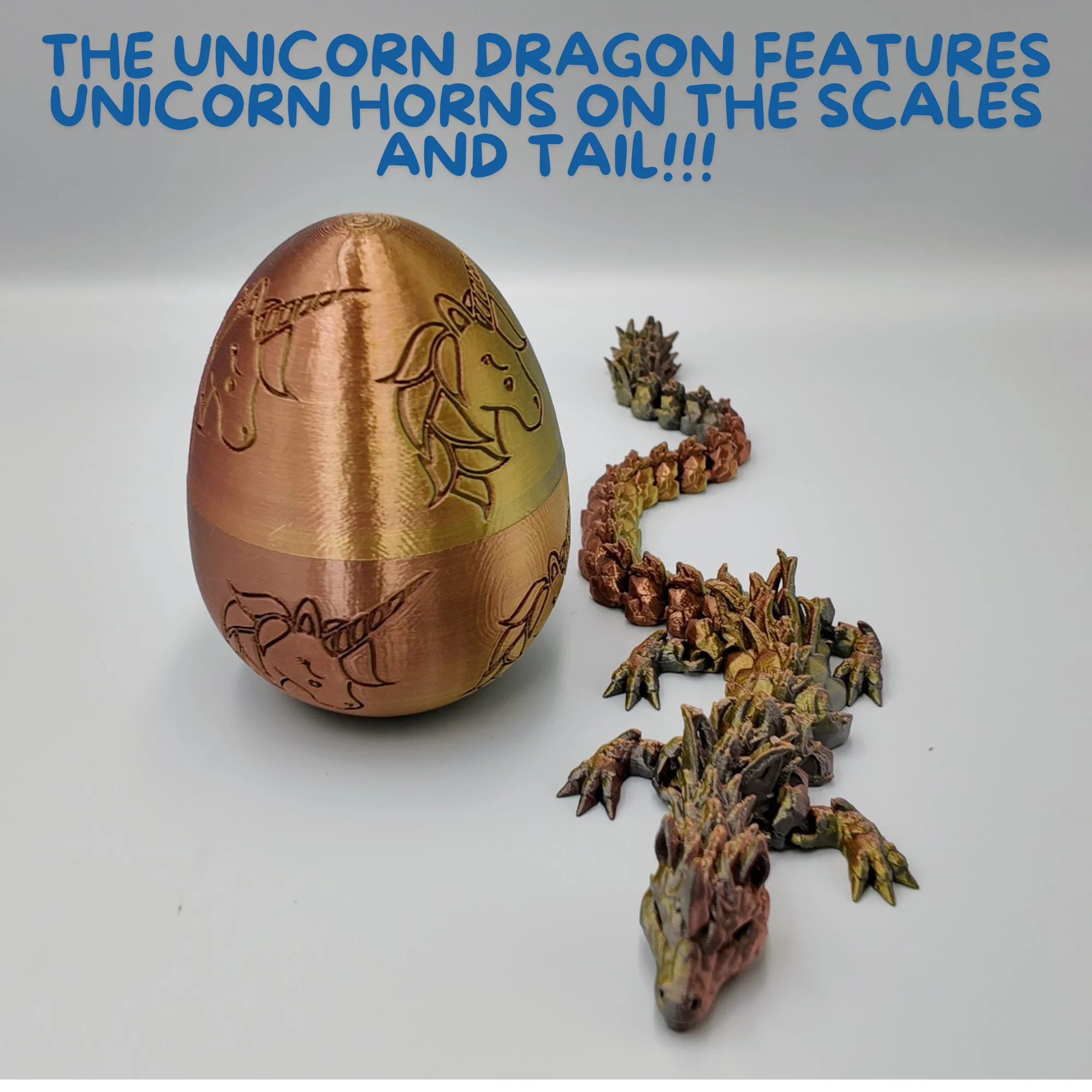 Unicorn Dragon Egg - 14.5" Dragons Articulating Joints - Unicorn Themed - Image 16