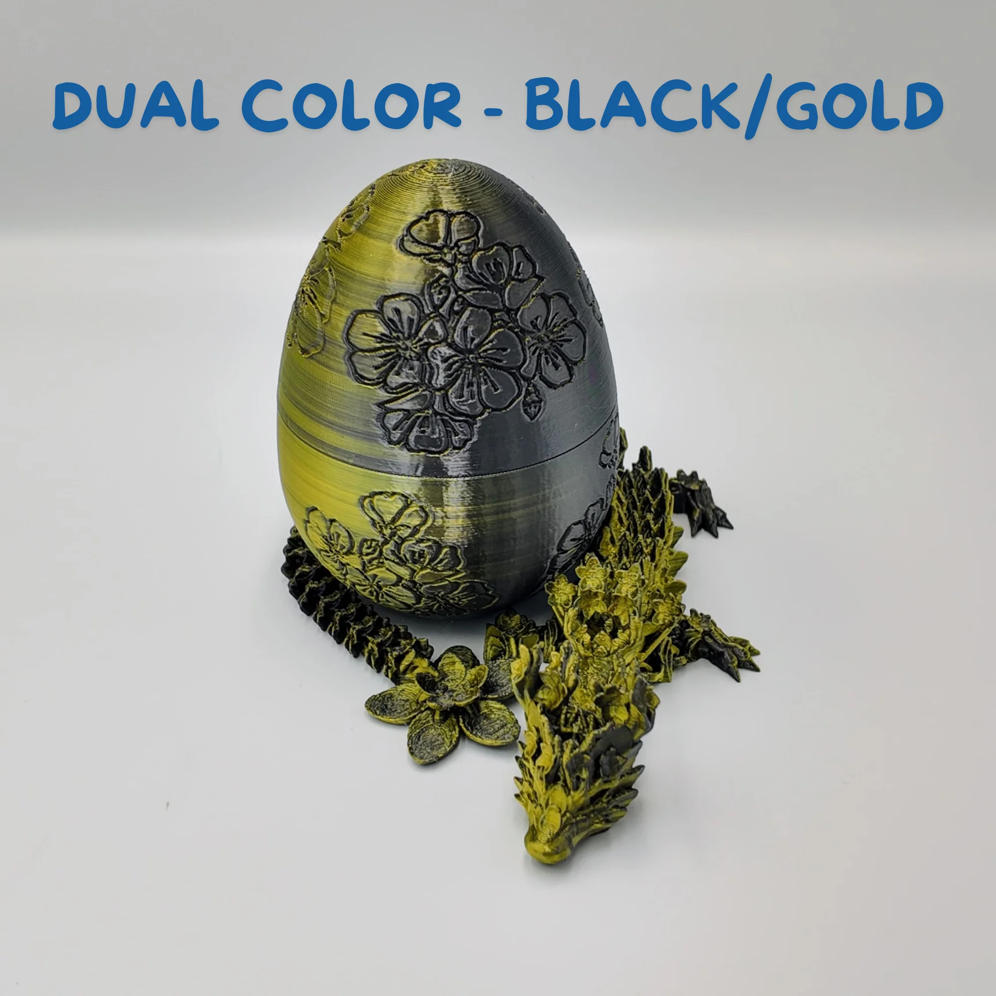 Cherry Blossom Dragon Egg - 14" Dragons Articulating Joints - Cherry Blossom Themed - Image 8